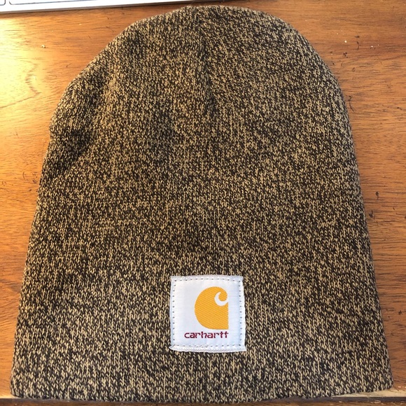 Carhartt Knit Hat A205 Dark Brown/Sandstone OS new